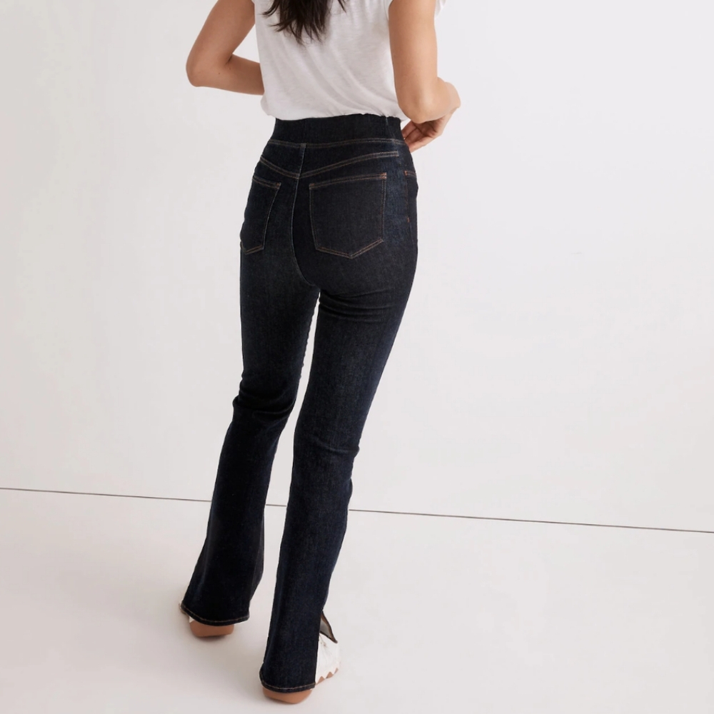LIKE NEW Madewell Pull-On Skinny Flare Jeans in Heavenley Wash Size 27 - Picture 4 of 12
